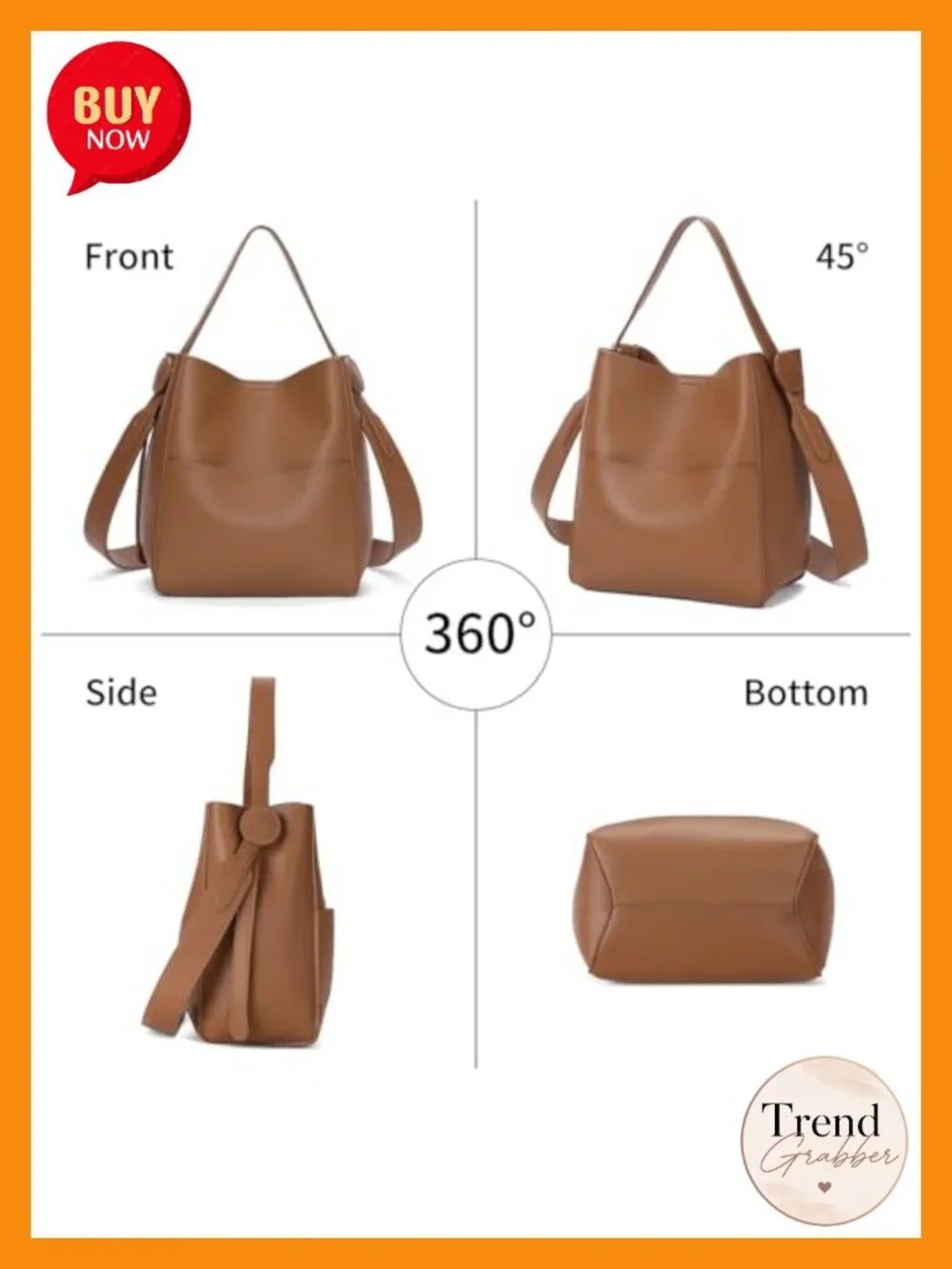Women's Vegan Leather Hobo Bag Crossbody Purse with Shoulder Strap Handbag Work